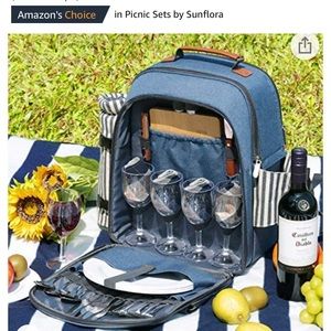 Sunflora 4 person picnic backpack, never used!